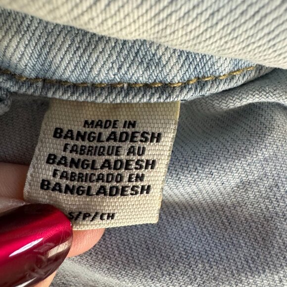 Levi’s Premium Women’s Ex-Boyfriend Trucker Jacket Light Blue Size S Oversized - Picture 5 of 7